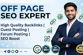 do off page SEO and build high quality backlinks