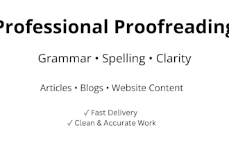 proofread and improve your english writing