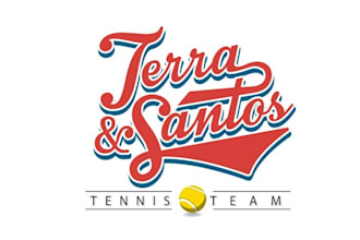 design text wordmark tennis team logo