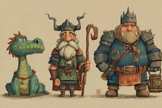 draw cartoon, comic illustrations and mascot characters