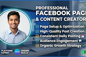 be your professional facebook page manager and content creator