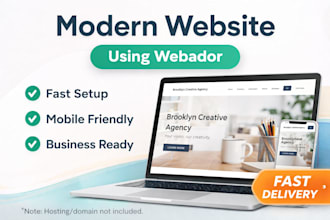 create a modern business website using webador