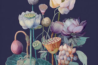 draw scientific botanical flower illustration
