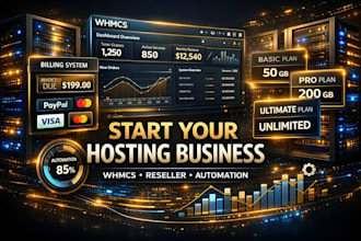 setup whmcs, whm and launch you hosting business