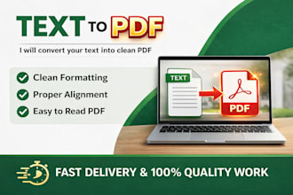 design and format your text into a professional PDF document
