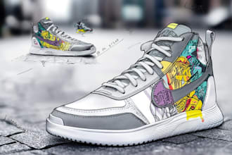 create footwear shoe design presentation