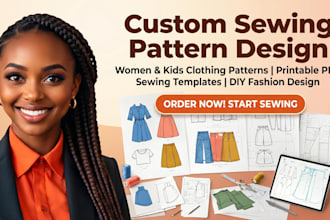 create professional sewing patterns, printable clothing templates for women, kid