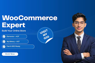 create woocommerce website with elementor, wpbakery, acf custom design