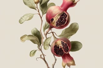draw professional botanical flower illustration