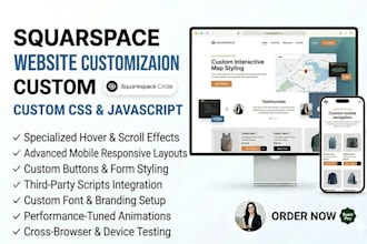 add custom CSS and javascript to customize your squarespace website