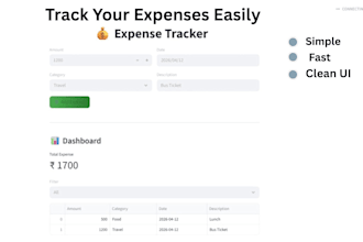 build a custom expense tracker web app using python streamlit