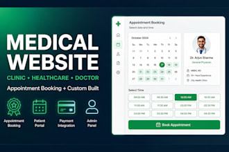 build a medical clinic website with appointment booking