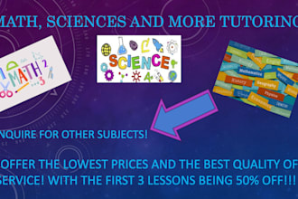 be your math, sciences and other subject tutor