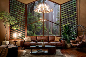 create a photorealistic interior render