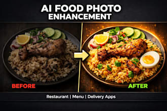 do ai food photo editing and enhancement for restaurant menus