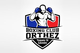 design powerful surprising boxing club logo