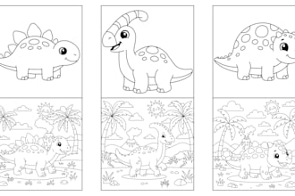 design coloring page for kids, KDP interior