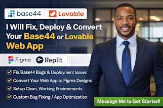 do base44 app deployment lovable bass44 bug fix webapp replit base44 to figma