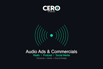 create a professional audio ad or commercial voiceover
