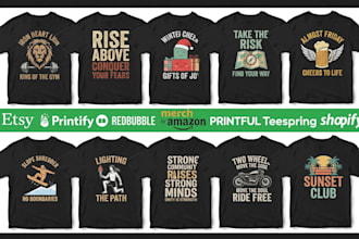 do custom graphic t shirt design for pod business
