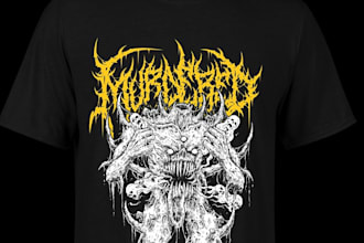 design technical, progressive metal style logo