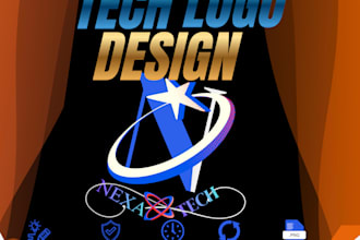 design a modern tech logo for your brand