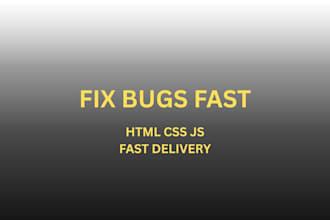 fix html css javascript bugs and website issues fast