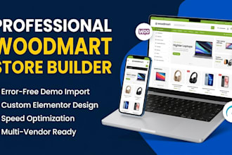 build a woodmart ecommerce store with elementor and speed optimization