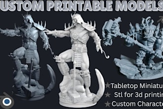 sculpt 3d model miniature 3d figurine warhammer dnd character resin 3d prints