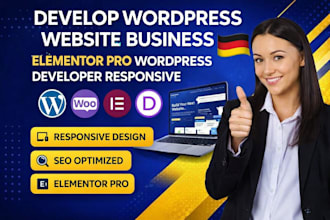 develop wordpress website business elementor pro wordpress developer responsive