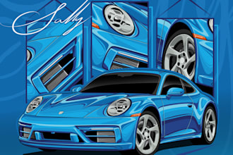 create a custom car illustration