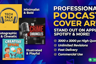 create unique podcast artwork and podcast logo design