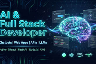 develop ai chatbots and full stack web applications