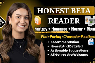 alpha and beta reader fantasy, romance, horror, memoir, and poetry beta reader