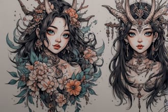 make anime tattoo design for you
