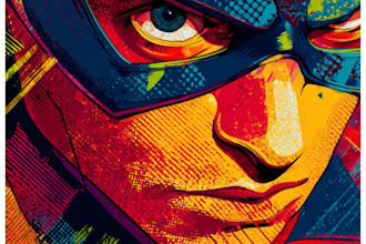 create an amazing superhero pop art