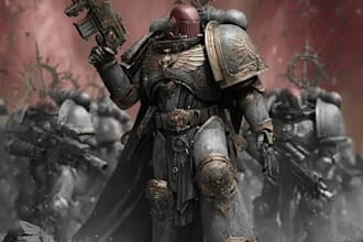 draw you as your favorite space marine chapter 40k warhammer