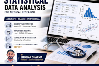 provide statistical data analysis for medical research using spss