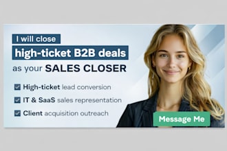 be high ticket sales closer b2b sales representative salesperson sales agent
