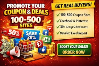 coupon code promotion sales promotion on 500 deals sites