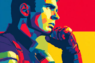 draw comic superhero pop art portraits