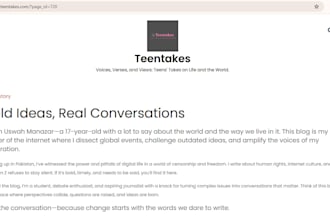 write opinion pieces and informational articles