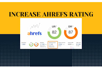 increase url rating ahrefs dr,ur rating 80 plus quickly