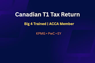 prepare your canadian t1 tax return as a big 4 acca accountant