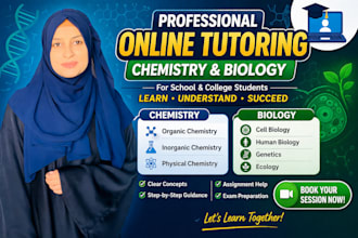 be your general science,biology and chemistry online tutor