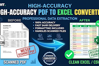 convert PDF to excel services