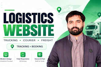 build modern logistics trucking freight moving company website