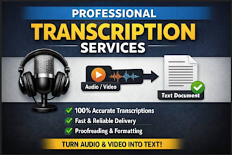 audio and video transcription english