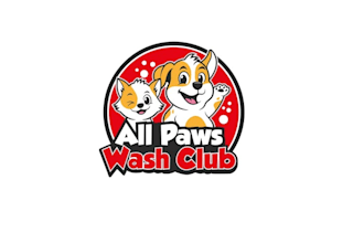 design paws wash club logo