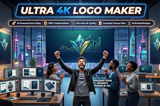 do premium 4k logo design with high quality
